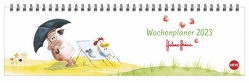 Helme Heine Wochenquerplaner 2023. Praktischer Tischquerkalender mit Spiralbindung. Liebevoll illustrierter Tisch-Kalender mit Helme Heine und seinen Freunden von Heine,  Helme, Heye