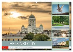 HELSINKI CITY (Wandkalender 2024 DIN A2 quer), CALVENDO Monatskalender von Gödecke,  Dieter