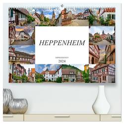 Heppenheim Impressionen (hochwertiger Premium Wandkalender 2024 DIN A2 quer), Kunstdruck in Hochglanz von Meutzner,  Dirk