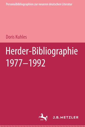 Herder-Bibliographie 1977-1992 von Kuhles,  Doris