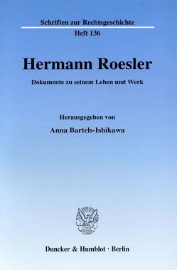 Hermann Roesler. von Bartels-Ishikawa,  Anna