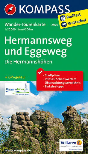 Hermannsweg und Eggeweg, Die Hermannshöhen von KOMPASS-Karten GmbH