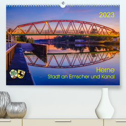 Herne: Stadt an Emscher und Kanal (Premium, hochwertiger DIN A2 Wandkalender 2023, Kunstdruck in Hochglanz) von Fritsche,  Klaus