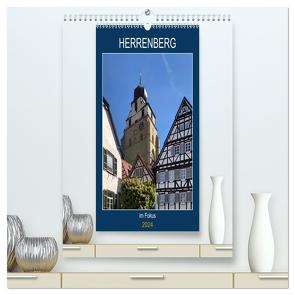 Herrenberg im Fokus (hochwertiger Premium Wandkalender 2024 DIN A2 hoch), Kunstdruck in Hochglanz von Huschka,  Klaus-Peter