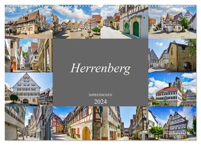 Herrenberg Impressionen (Wandkalender 2024 DIN A2 quer), CALVENDO Monatskalender von Meutzner,  Dirk