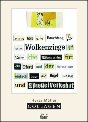 Herta Müller: Collagen 2019 – Poster-Kalender – Format 49,5 x 68,5 cm von DUMONT Kalenderverlag, Mueller,  Herta