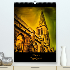 Herten – Digital gemalt (Premium, hochwertiger DIN A2 Wandkalender 2022, Kunstdruck in Hochglanz) von Muskalla,  Anja