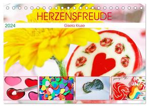 Herzensfreude (Tischkalender 2024 DIN A5 quer), CALVENDO Monatskalender von Kruse,  Gisela