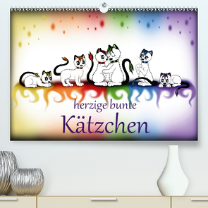 herzige bunte Kätzchen (Premium, hochwertiger DIN A2 Wandkalender 2021, Kunstdruck in Hochglanz) von Haberhauer,  Petra