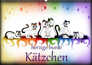 herzige bunte Kätzchen (Wandkalender 2023 DIN A2 quer) von Haberhauer,  Petra