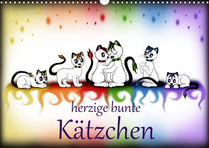 herzige bunte Kätzchen (Wandkalender 2023 DIN A3 quer) von Haberhauer,  Petra