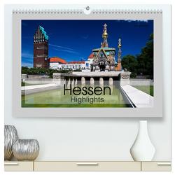 Hessen Highlights (hochwertiger Premium Wandkalender 2024 DIN A2 quer), Kunstdruck in Hochglanz von boeTtchEr,  U