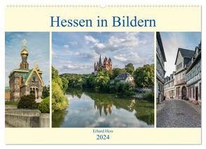 Hessen in Bildern (Wandkalender 2024 DIN A2 quer), CALVENDO Monatskalender von Hess,  Erhard