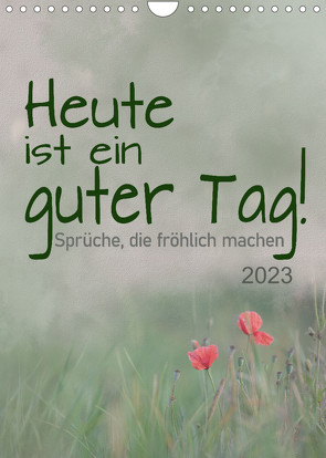 Heute ist ein guter Tag (Wandkalender 2023 DIN A4 hoch) von calmbacher,  Christiane