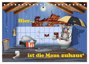 Hier ist die Maus zuhaus‘ (Tischkalender 2024 DIN A5 quer), CALVENDO Monatskalender von Jüngling alias Mausopardia,  Monika