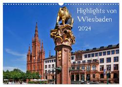 Highlights von Wiesbaden (Wandkalender 2024 DIN A3 quer), CALVENDO Monatskalender von Bodenstaff,  Petrus