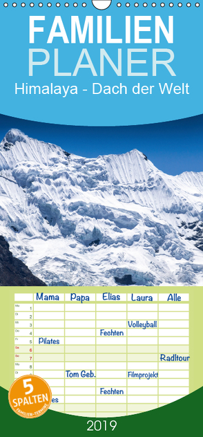 Himalaya – Dach der Welt – Familienplaner hoch (Wandkalender 2019 , 21 cm x 45 cm, hoch) von Koenig,  Jens