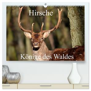 Hirsche – Könige des Waldes/Geburtstagskalender (hochwertiger Premium Wandkalender 2024 DIN A2 quer), Kunstdruck in Hochglanz von Klatt,  Arno