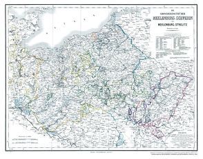 Hist. Karte: Großherzogtümer Mecklenburg-Schwerin und Mecklenburg-Strelitz. 1863 (plano) von Gräf,  C., Luther,  Th., Poppey,  C., Rockstuhl,  Harald