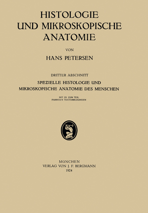 Histologie und Mikroskopische Anatomie von Petersen,  Hans