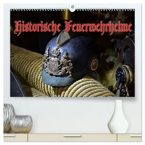 Historische Feuerwehrhelme (hochwertiger Premium Wandkalender 2024 DIN A2 quer), Kunstdruck in Hochglanz von Laue,  Ingo