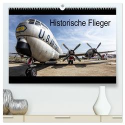 Historische Flieger (hochwertiger Premium Wandkalender 2024 DIN A2 quer), Kunstdruck in Hochglanz von Steffin,  Carsten