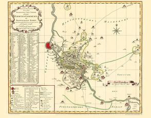 Historische Karte: Amt Gommern mit der Grafschaft Barby, 1753 (Plano) von Rockstuhl,  Harald, Schenk,  Peter (der Jüngere), Zürner,  Adam Friedrich