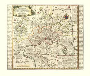 Historische Karte: Amt Senftenberg, 1757 (Plano) von Rockstuhl,  Harald, Schenk,  Peter (der Jüngere), Zürner,  Adam Friedrich