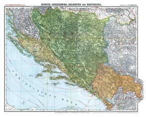 Historische Karte: BOSNIEN, HERZEGOWINA, MONTENEGRO und DALMATIEN 1913 [gerollt] von Handtke,  Friedrich, Rockstuhl,  Harald