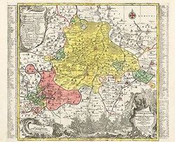 Historische Karte der Fürstentumer Altenburg und Ronneburg 1757 (Plano) von Seutter,  Matthäus