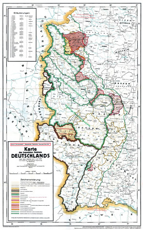 Historische Karte: DEUTSCHES REICH – Besetzte Gebiete WEST-DEUTSCHLAND – Stand 1. Juli 1925 (gerollt) von Rockstuhl,  Harald