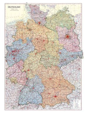 Historische Karte: Deutschland 1952 [Deutsch-Deutsche Gesamtkarte] von Rockstuhl,  Harald