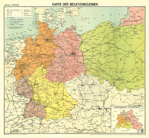 Historische Karte: DEUTSCHLAND – BESATZUNGSZONENKARTE 1946 von Rockstuhl,  Harald