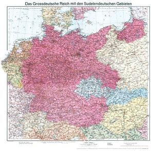 Historische Karte: Deutschland – Das Großdeutsche Reich mit dem Sudetendeutschen Gebieten, 1938 (plano) von Rockstuhl,  Harald