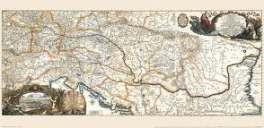 Historische Karte: Donaukarte 1683. Donaulauf mit Südosteuropa. (Plano) von Sandrart,  Jacob von