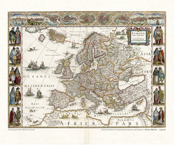 Historische Karte: Europa (1635) 1657 [gerollt] von Blaeu,  Willem Janszoon, Rockstuhl,  Harald