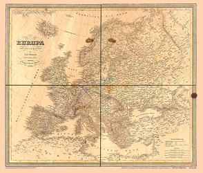 Historische Karte: Europa 1832 [gerollt] von Jungmann,  C., Weiland,  C.F.