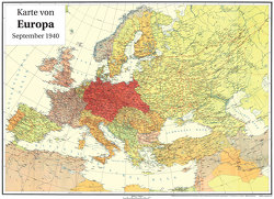 Historische Karte: EUROPA im September 1940 (gerollt) von Rockstuhl,  Harald