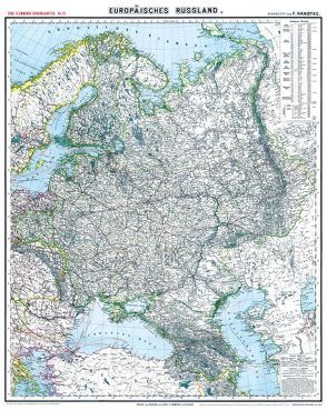 Historische Karte: EUROPÄISCHES RUSSLAND – um 1903 [gerollt] von Handtke,  Friedrich