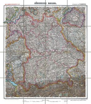 Historische Karte: KÖNIGREICH BAYERN – um 1900 [gerollt] von Handtke,  Friedrich, Rockstuhl,  Harald