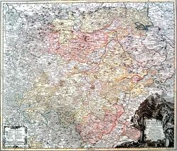 Historische Karte: Land Thüringen 1740 (Plano) von Lotter,  Tobias Conrad, Seutter,  Matthäus
