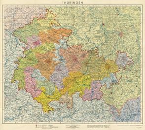 Historische Karte: LAND THÜRINGEN 1942 von Harald,  Rockstuhl