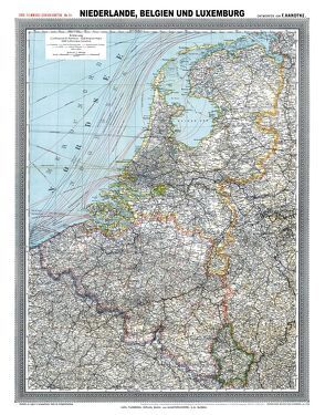 Historische Karte: NIEDERLANDE, BELGIEN und LUXEMBURG- um 1900 [gerollt] von Handtke,  Friedrich, Rockstuhl,  Harald