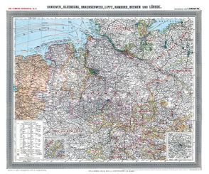 Historische Karte: Provinz HANNOVER im Deutschen Reich – um 1910 [gerollt] von Handtke,  Friedrich, Rockstuhl,  Harald