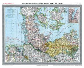 Historische Karte: Provinz SCHLESWIG-HOLSTEIN im Deutschen Reich – um 1900 [gerollt] von Handtke,  Friedrich, Rockstuhl,  Harald