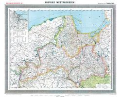Historische Karte: Provinz WESTPREUSSEN im Deutschen Reich – um 1905 [gerollt] von Handtke,  Friedrich, Rockstuhl,  Harald