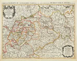 Historische Karte: Sachsen – Thüringen – Anhalt 1696 (Plano) von Jaillot,  Alexis H