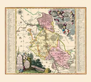 Historische Karte: Stifts Amt Wurzen mit den Ämtern Eilenburg und Düben 1757 (Plano) von Rockstuhl,  Harald, Schenk,  Peter (der Jüngere), Zürner,  Adam Friedrich