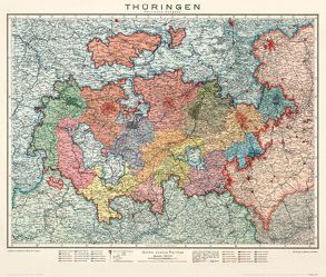 Historische Karte: LAND THÜRINGEN 1920 von Rockstuhl,  Harald