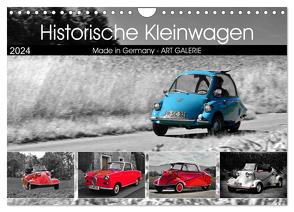 Historische Kleinwagen Made in Germany ART GALERIE (Wandkalender 2024 DIN A4 quer), CALVENDO Monatskalender von Laue,  Ingo